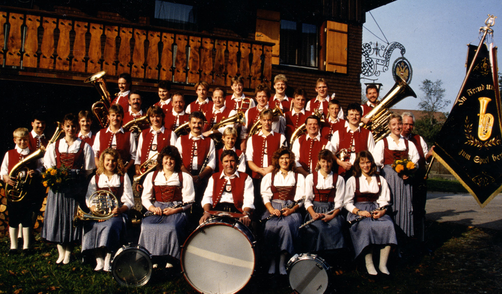 Die Musikkapelle Röthenbach Gruppenfoto 1991