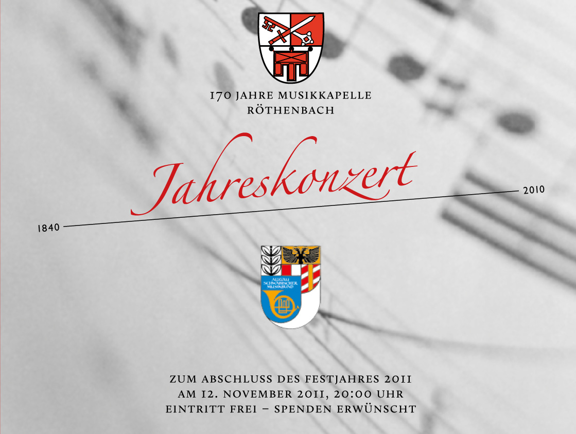 Jahreskonzert der Musikkapelle Röthenbach zum Abschluss des Festjahres 2011