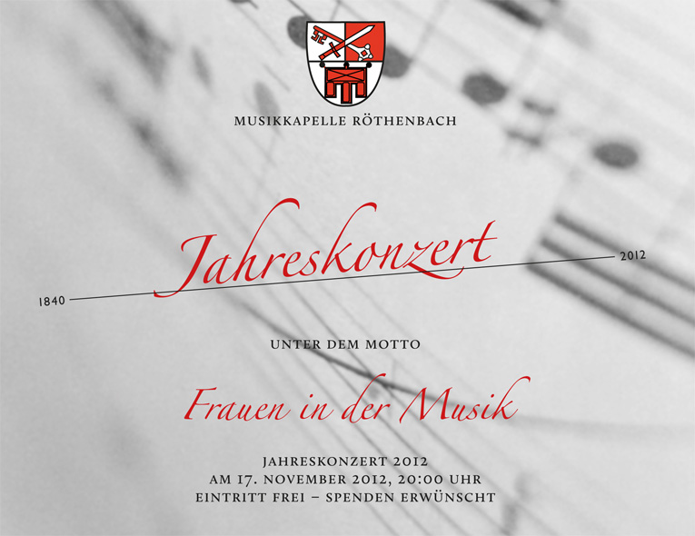 Jahreskonzert der Musikkapelle Röthenbach 2012 - Frauen in der Musik